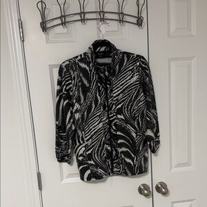 Monochrome Zebra Print Blazer